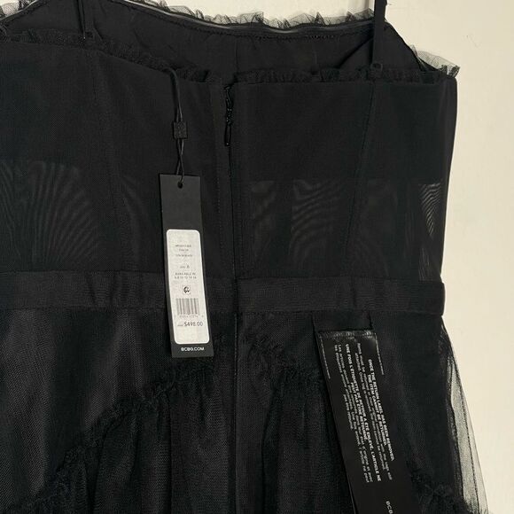 BCBGMAXAZRIA Size 8 Corset Tulle Tiered Oly Gown in Black (Blogger favorite) - Picture 3 of 10